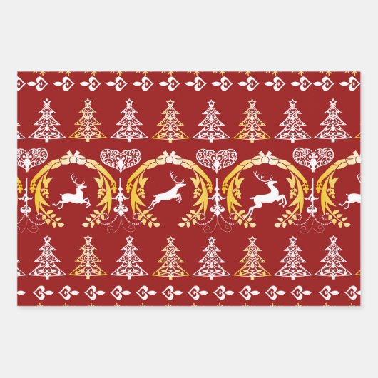 Renos en Navidad ラッピングペーパーシート (正面)