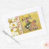 Rentier Rechteckiger Aufkleber 長方形シール (封筒)