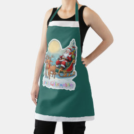 Rentierschlitten mit Rudi -  エプロン