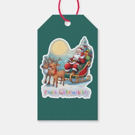 Rentierschlitten mit Rudi -  ギフトタグ (正面)