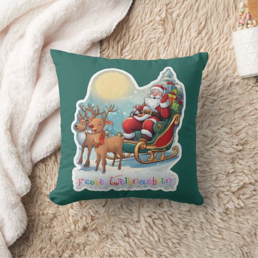 Rentierschlitten mit Rudi -  クッション (ブランケット)