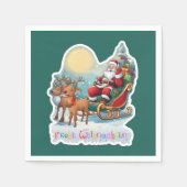 Rentierschlitten mit Rudi -  スタンダードカクテルナプキン (正面)