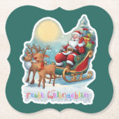 Rentierschlitten mit Rudi -  ペーパーコースター (正面)