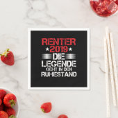 Rentner 2019 Die Legende Geht In Den Ruhestand Ren スタンダードカクテルナプキン (インサイチュ)