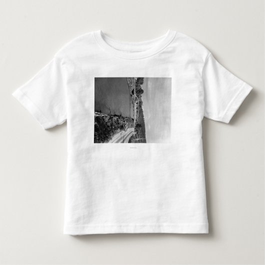 Renton、ヒマラヤスギの川の写真のWAの眺め トドラーTシャツ (正面)