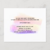 Reopening beauty salon light white lashes pastel チラシ (裏面)