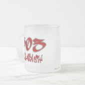 Repのマイルの高さの都市(303) フロストグラスマグカップ (正面左)