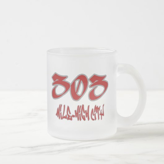 Repのマイルの高さの都市(303) フロストグラスマグカップ (右)