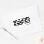 Rep John Lewis引用文 スクエアシール (封筒)