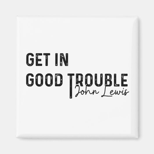 rep john lewis最も思い出に残る引用文、市民権 マグネット (正面)