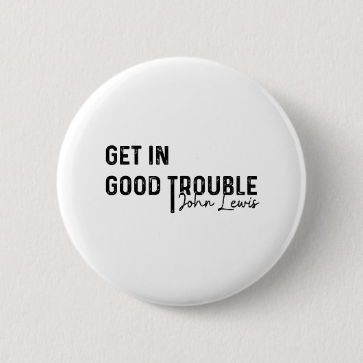 rep john lewis最も思い出に残る引用文、市民権 缶バッジ (正面)