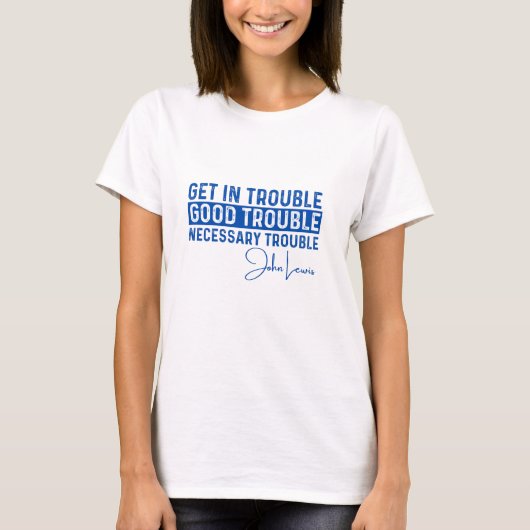 rep john lewis最も思い出に残る引用文、市民権 tシャツ (正面)