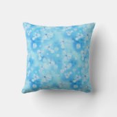 Repeat 淡い色の sky blue – 白い水色のバラ クッション (裏面)