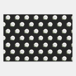 Repeat Businessロゴパターンホリデーリース ラッピングペーパーシート