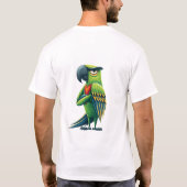 「Repeat That」面白いオウムTシャツ Tシャツ (裏面)