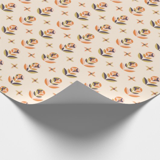 Repeating floral pattern on wrapping paper ラッピングペーパー (角)