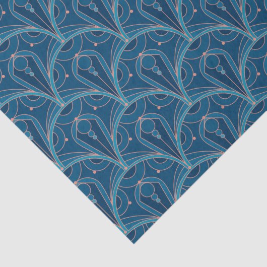 Repeating geometric Art Deco pattern 薄葉紙 (詳細)