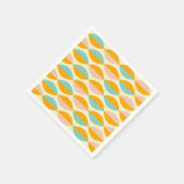 Repeating geometric pattern in beige background スタンダードカクテルナプキン (角)