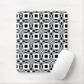 Repeating GEOMETRIC PATTERN in black and white マウスパッド (マウス)