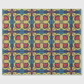 Repeating geometric pattern with red and yellow ラッピングペーパー (フラット)