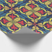 Repeating geometric pattern with red and yellow ラッピングペーパー (角)