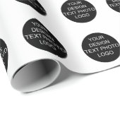 Repeating Logo Business Background Wrapping Paper  ラッピングペーパー (ロールコーナー)