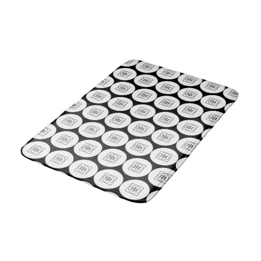 Repeating Logo or Image Pattern Branding Bath Mat バスマット (アングル)
