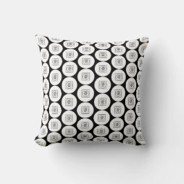 Repeating Logo or Image Pattern Throw Pillow クッション