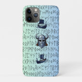 Repeating Viking Ships and Helmet Design over Rune Case-Mate iPhoneケース (裏)