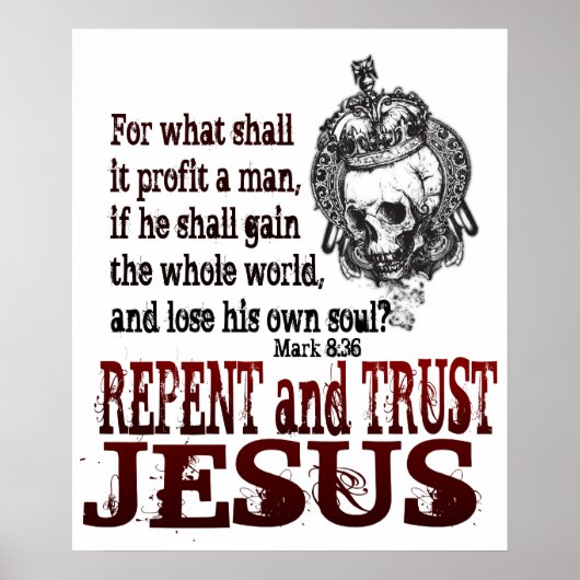 Repent and Trust Jesus ポスター (正面)