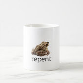 Repent frog, funny memee コーヒーマグカップ (中央)