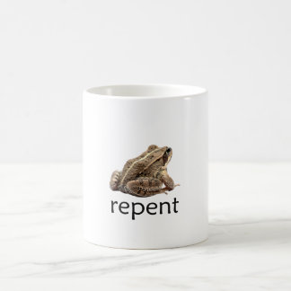 Repent frog, funny memee コーヒーマグカップ