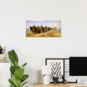 Repin - Barge Haulers On Volga ポスター (ホームオフィス)