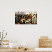 Repin - Sultan Mehmed IV 1896に応答するコサック ポスター (キッチン)