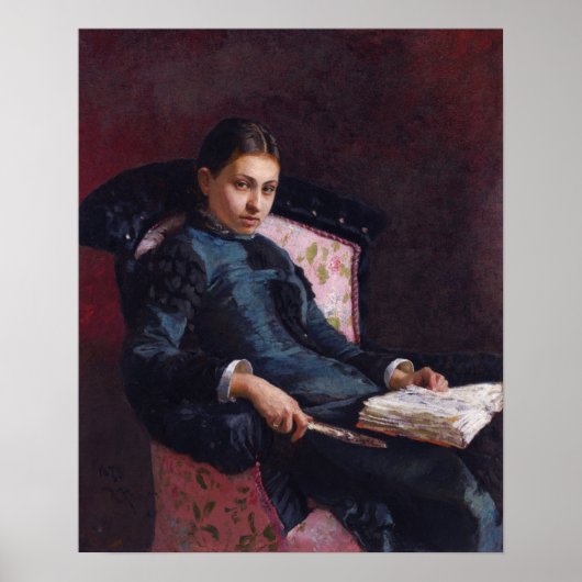 Repin - Vera Repina, Artist's Wife 1878 ポスター (正面)