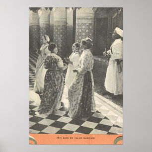 Replica vintage image, Marrakesh, Maroc ポスター