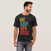 Repo Crypto 食べ Sleep  Repo Repeat  Tシャツ (正面フル)