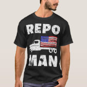Repo Man Patriotic Flag and Flatbed Tシャツ (正面)