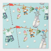 reppy Little Golfer Clothesline on light blue 壁紙 (正面)