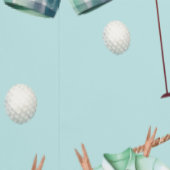 reppy Little Golfer Clothesline on light blue 壁紙 (縫い目)