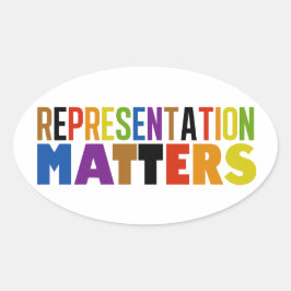 Representation Matters レインボーダイバーシティ 楕円形シール