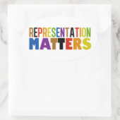 Representation Matters レインボーダイバーシティ 楕円形シール (バッグ)