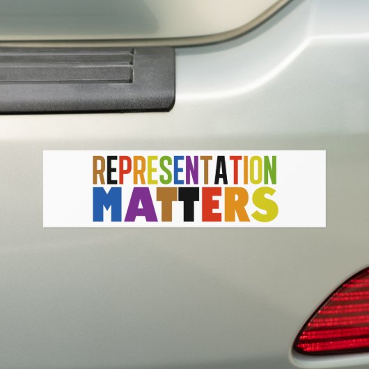 Representation Matters Diversity Rainbow Pride バンパーステッカー (車上)
