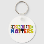 Representation Matters LGBTQIA Rainbow Diversity キーホルダー (正面)