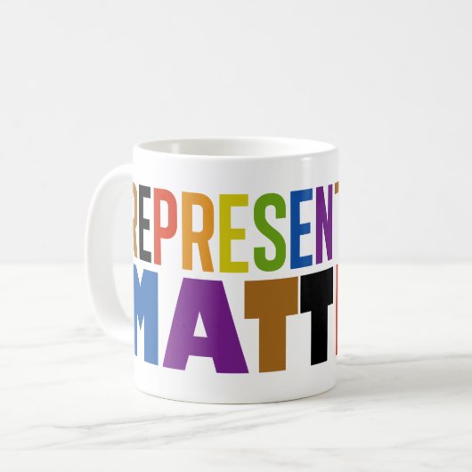 Representation Matters Rainbow Diversity コーヒーマグカップ (正面左)