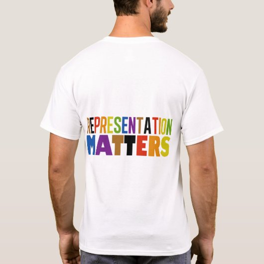 Representation Matters Rainbow Diversity Pride Tシャツ (裏面)