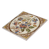 Reproアンティーク数々のカラーフローラ手彩色 タイル (側面)