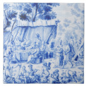 Reproスウェビクトリアンーデンブルーとホワイトタイル タイル (正面)