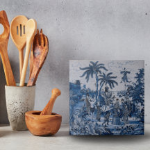 Reproチノイスリーデルフトブルーとホワイトタイル