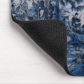 Reproチノイスリーデルフトブルーとホワイトタイル マウスパッド (コーナー)